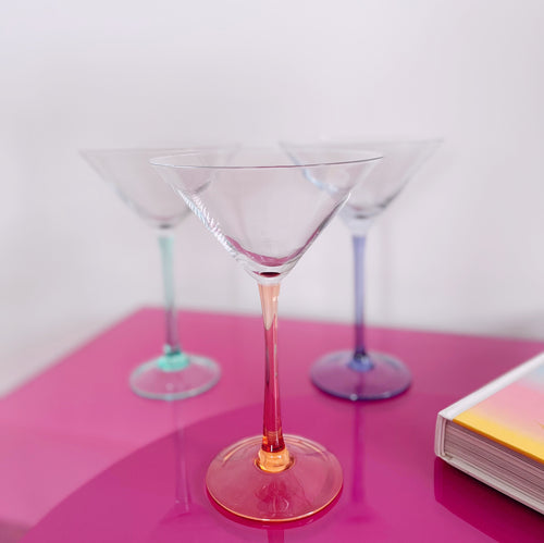 Verre cocktail colorés 