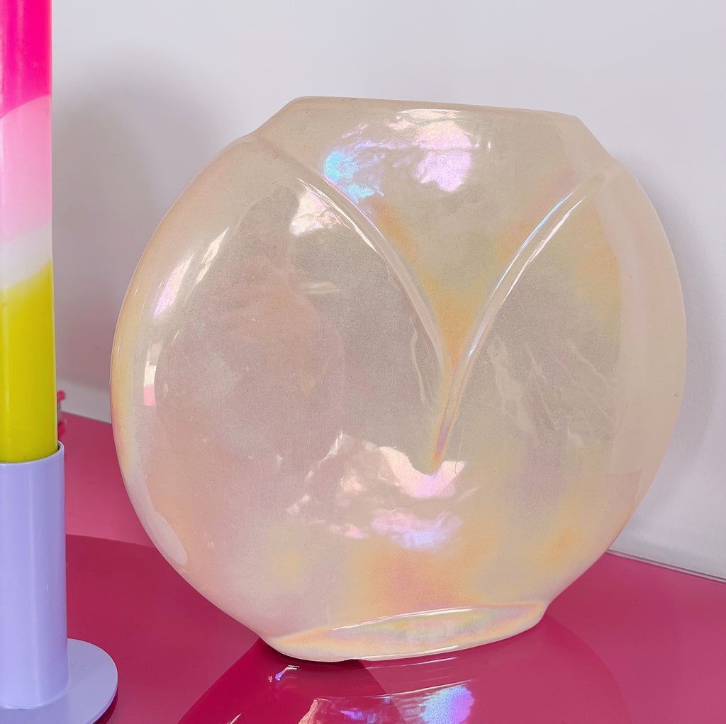 Vase tulipe iridescent