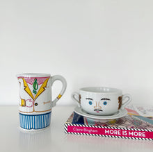 Charger l&#39;image dans la galerie, Set petit-déjeuner 70s en porcelaine, série Tête à Tête, « LUI » par Jean Hury
