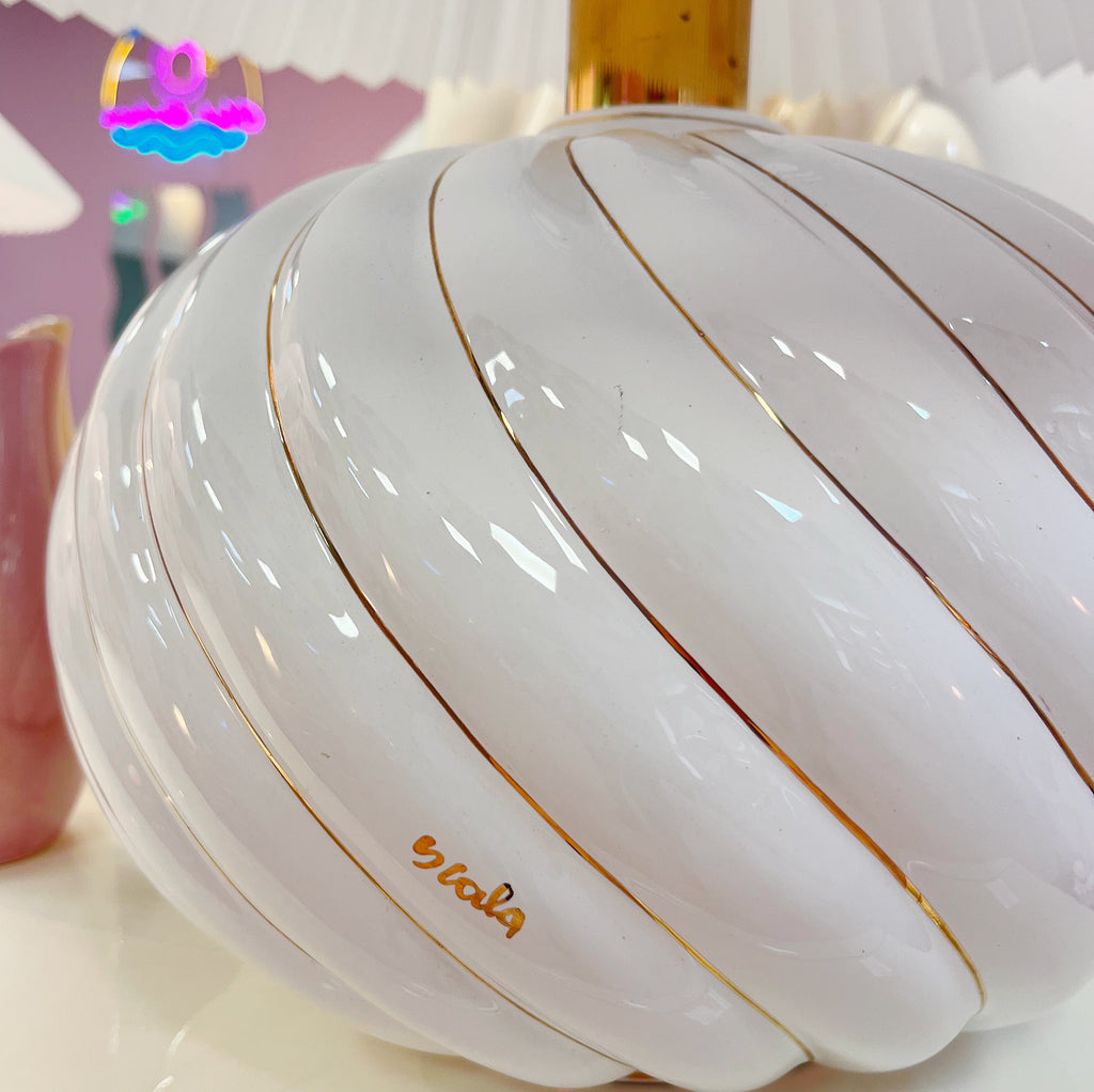 Lampe en céramique torsadée, Italie, années 70