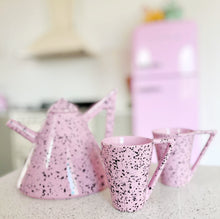 Load image into Gallery viewer, Vintage Memphis Design Speckled Pink Teapot
