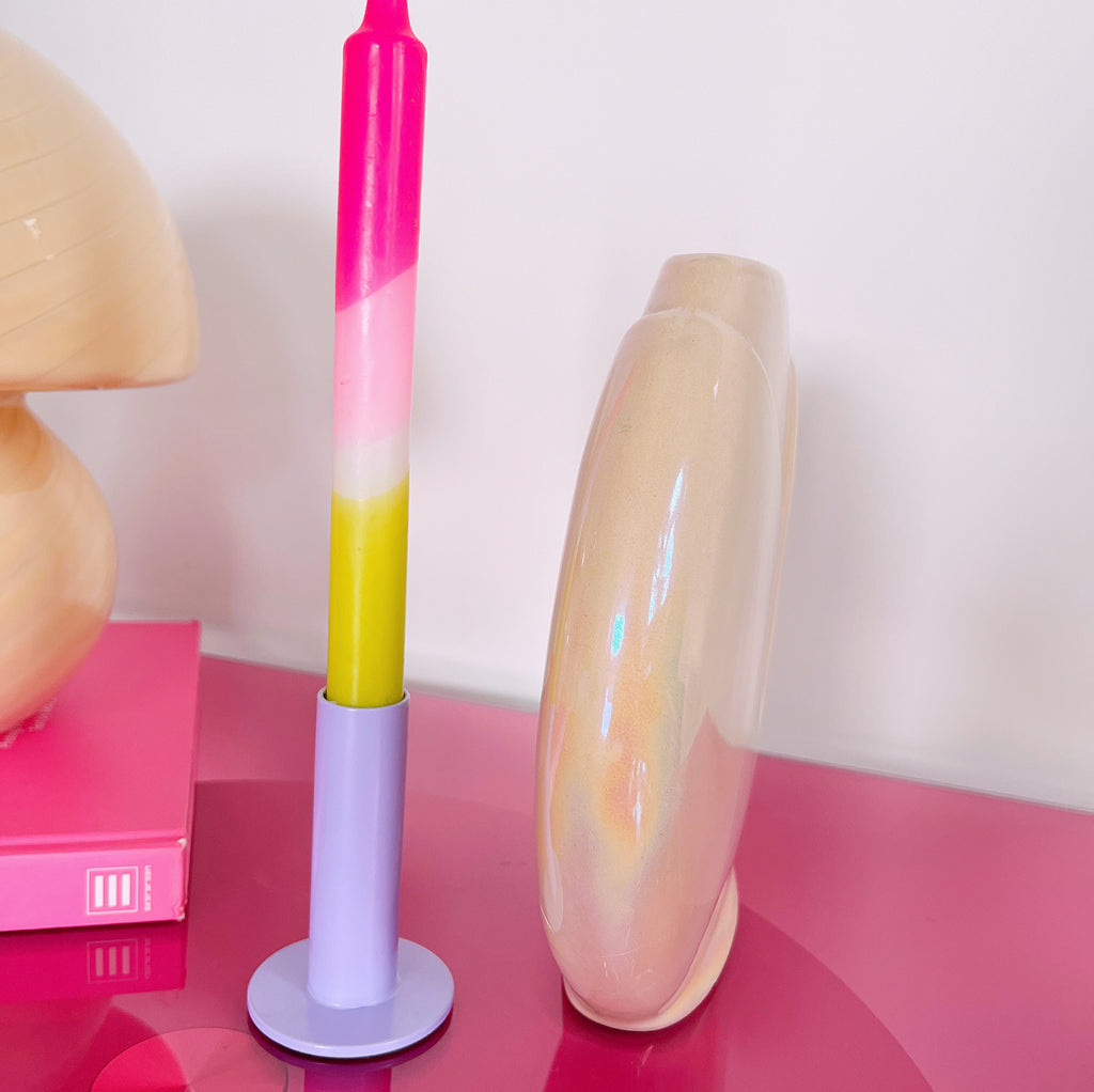 Vase tulipe iridescent