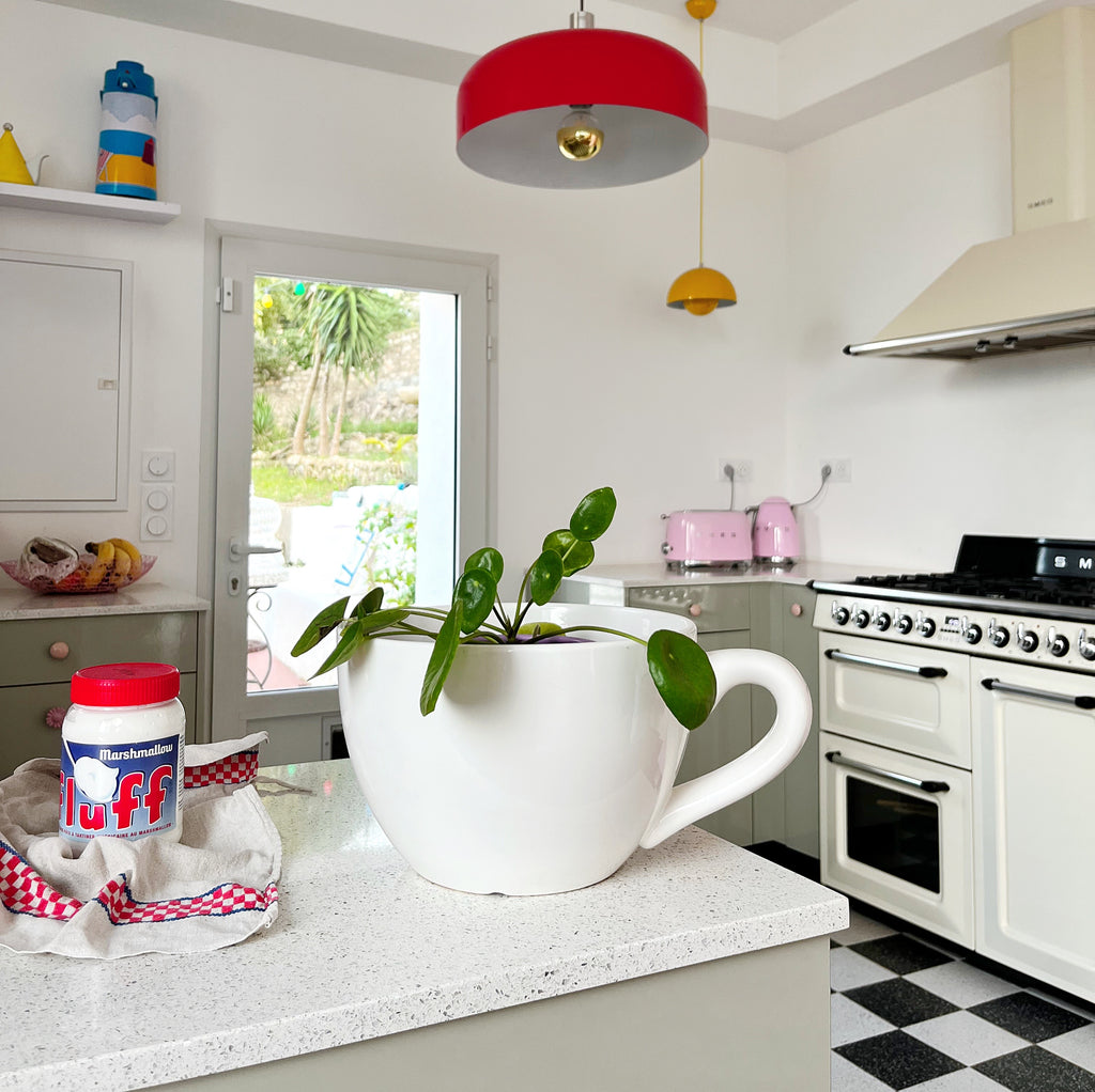 Maxi cache-pot en céramique tasse