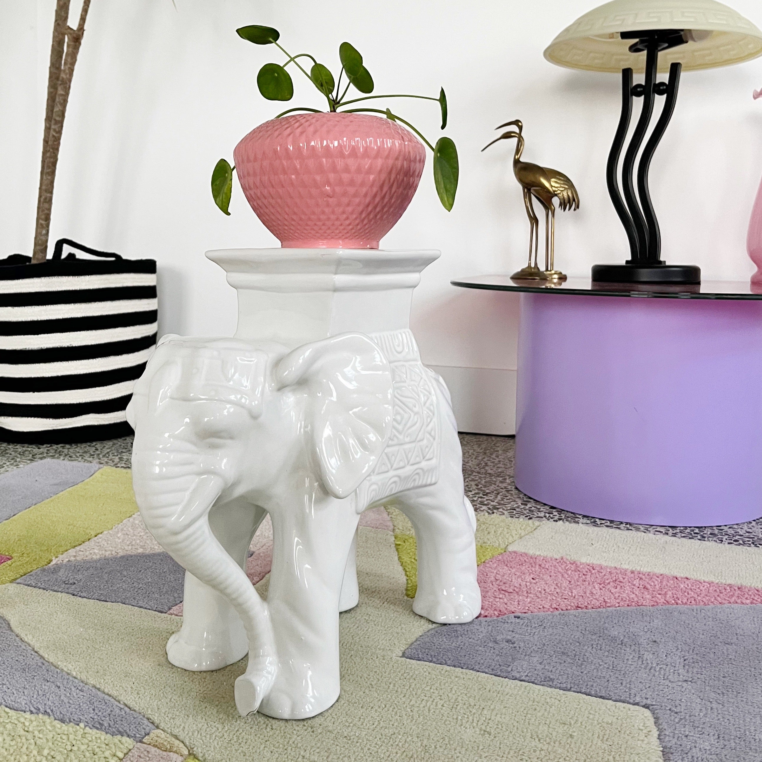 Porte-plante éléphant vintage