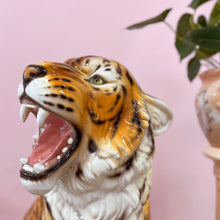 Load image into Gallery viewer, Tigre en Céramique Émaillée – Italie, Années 80
