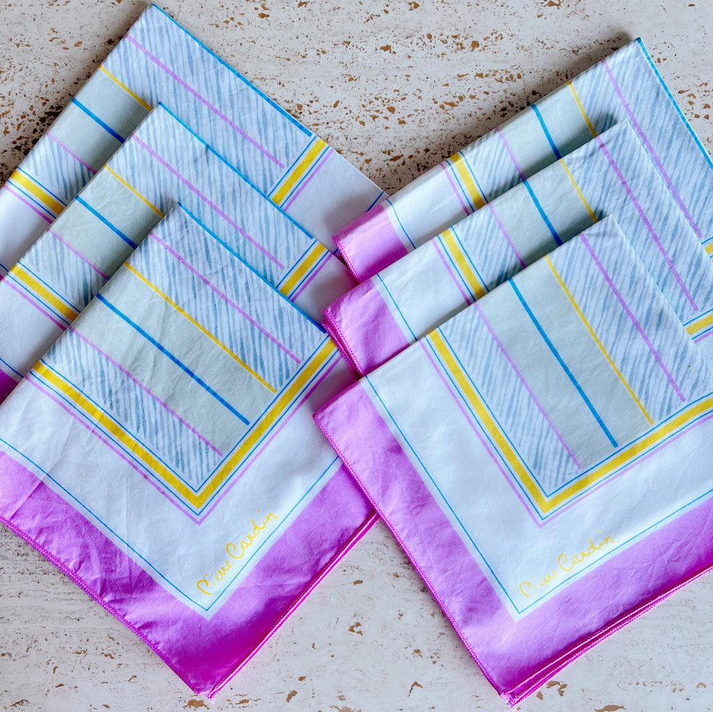 Set de serviettes Pierre Cardin 80s