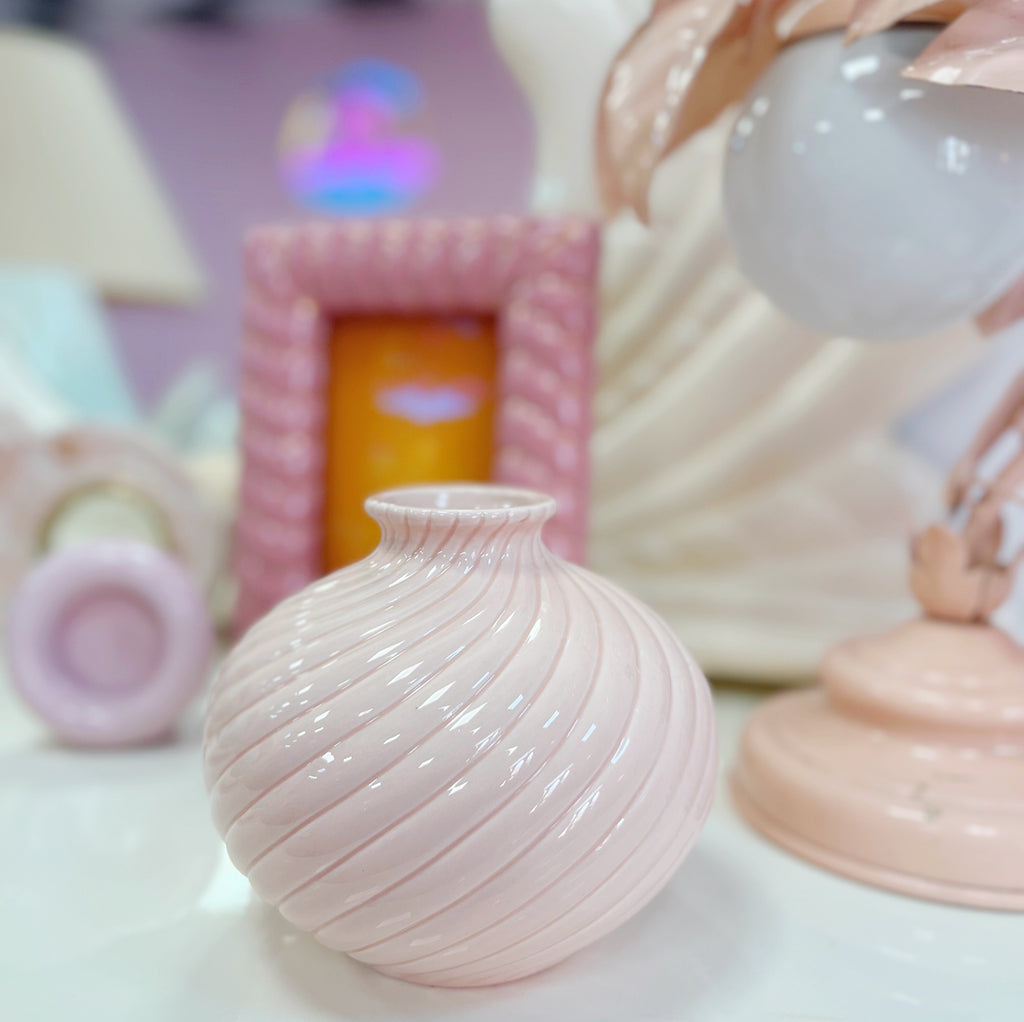 Vase twist beige rosé