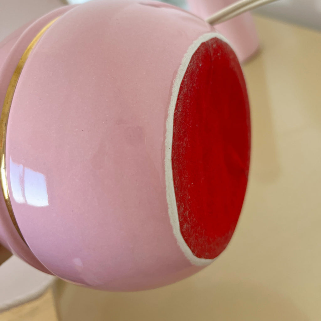 Lampe rose 70s Capodimonte