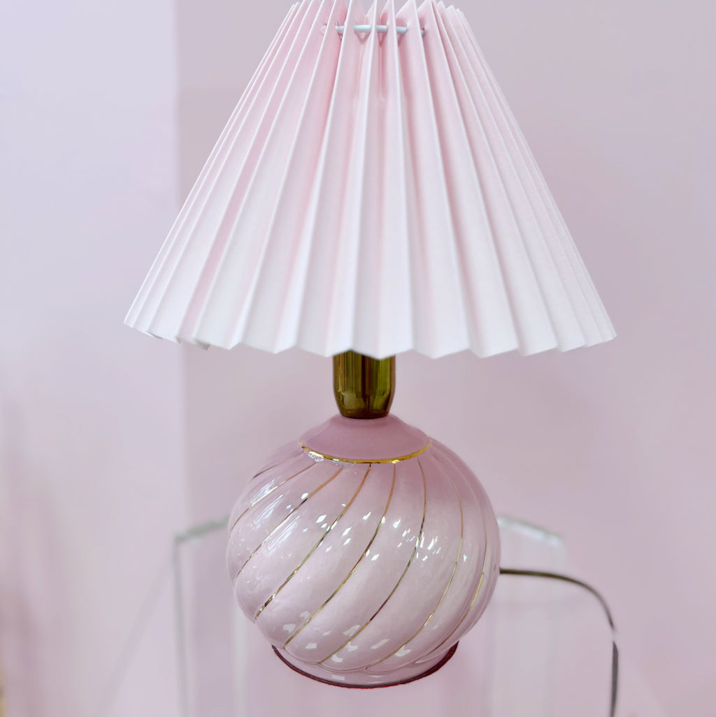 Lampe Twist Rose – Italie, Années 80