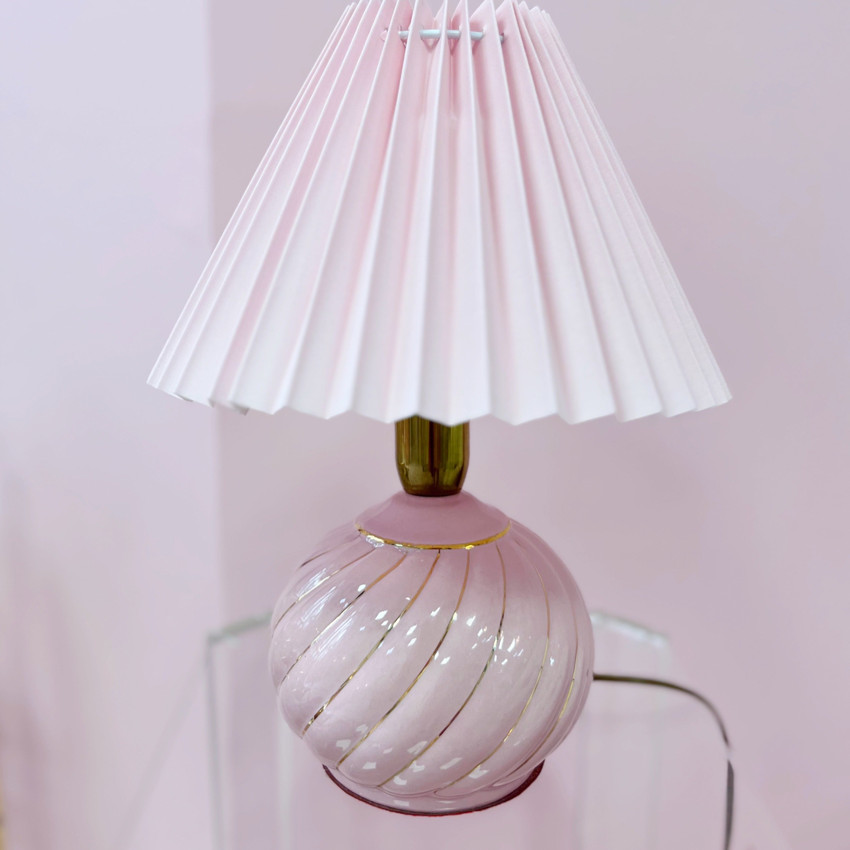 Lampe Twist Rose – Italie, Années 80