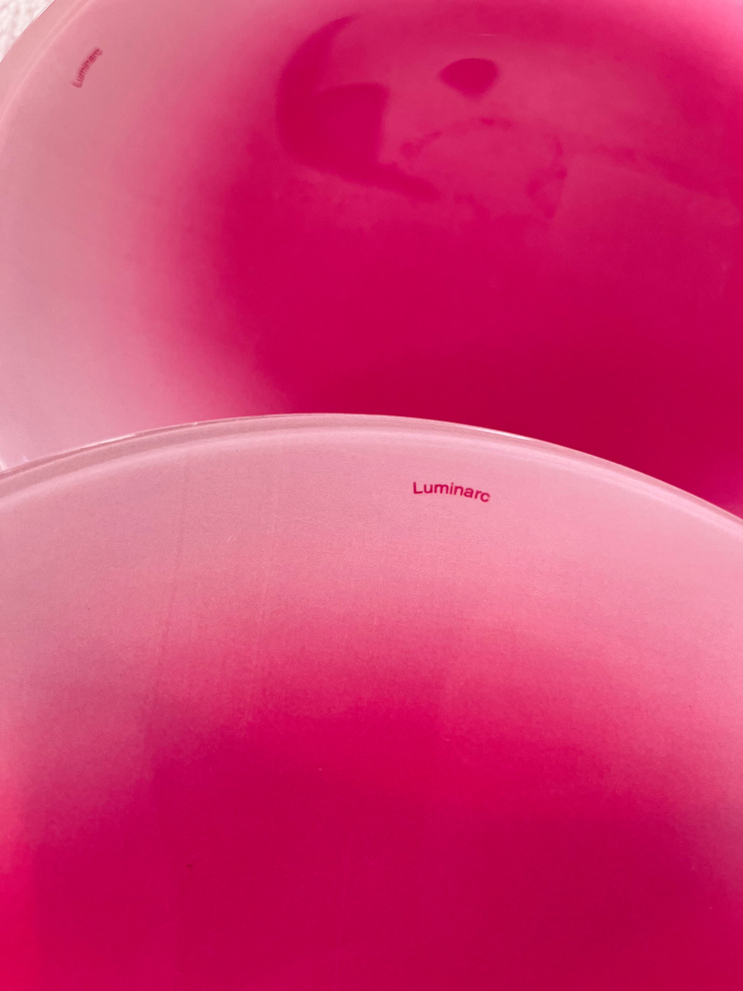 Assiettes gradient rose