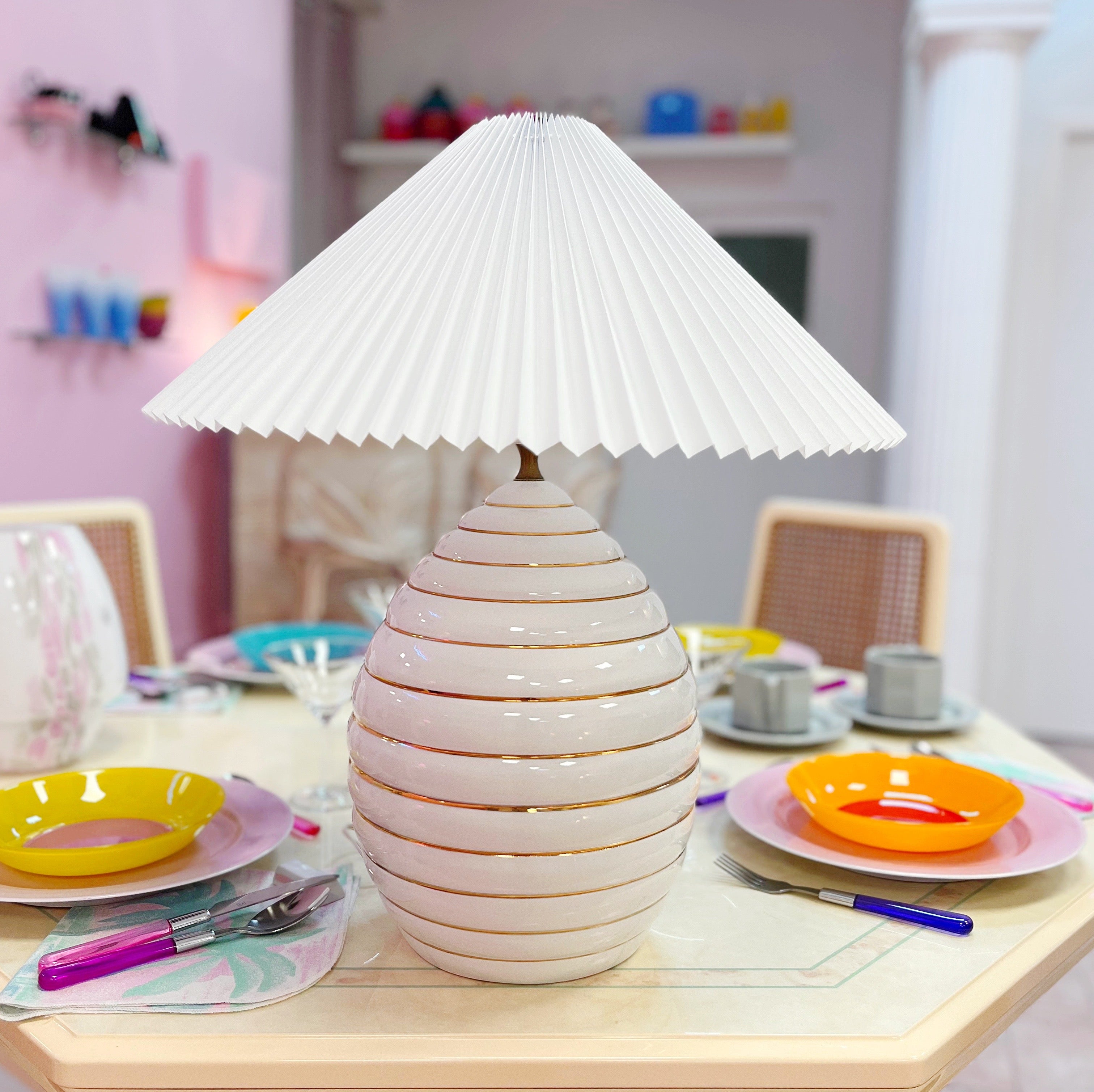 Lampe vintage céramique italienne