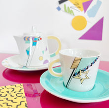 Load image into Gallery viewer, Memphis Design Vintage Coffee or Tea Set
