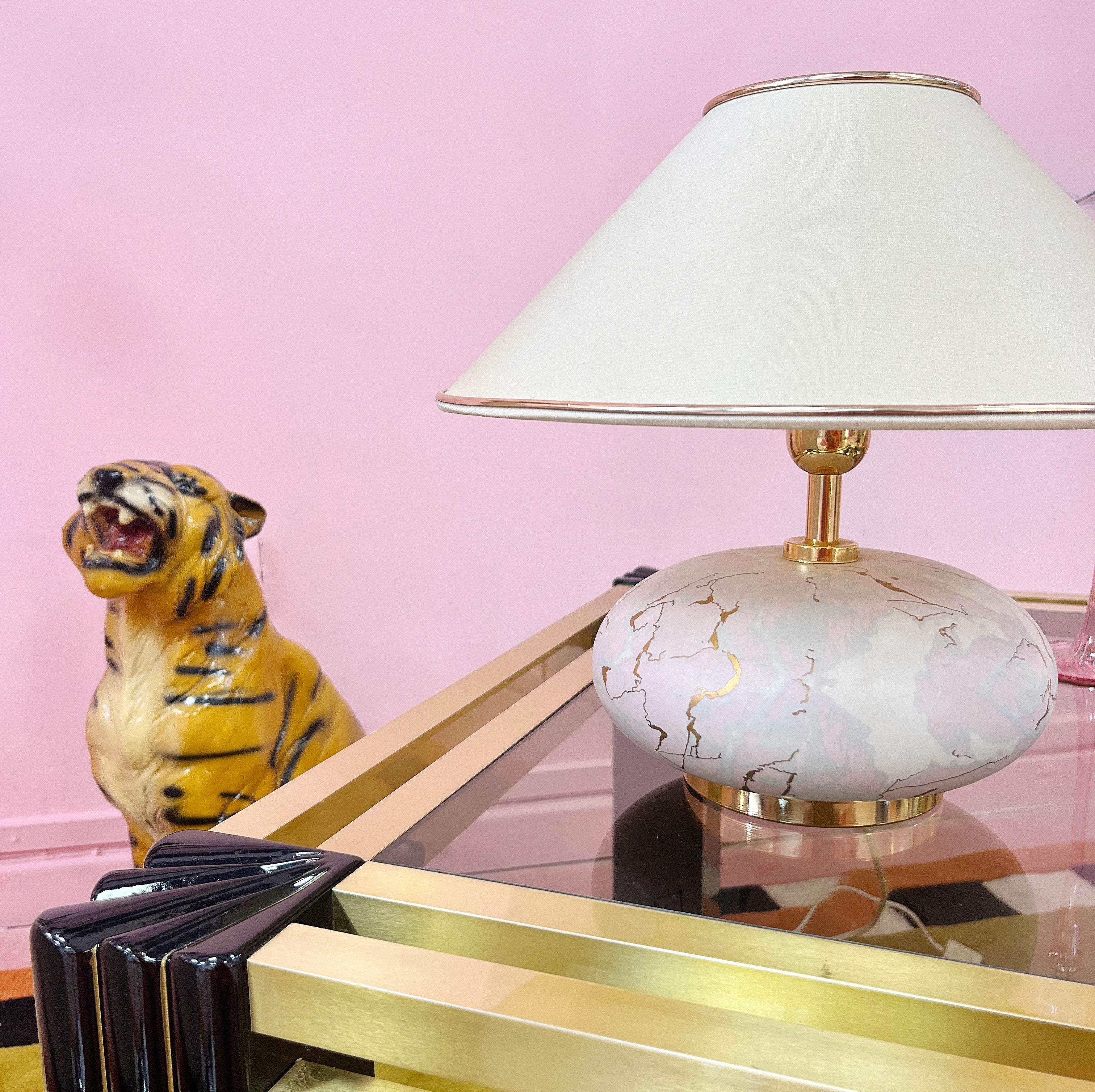 Lampe en Céramique Pastel – Années 80