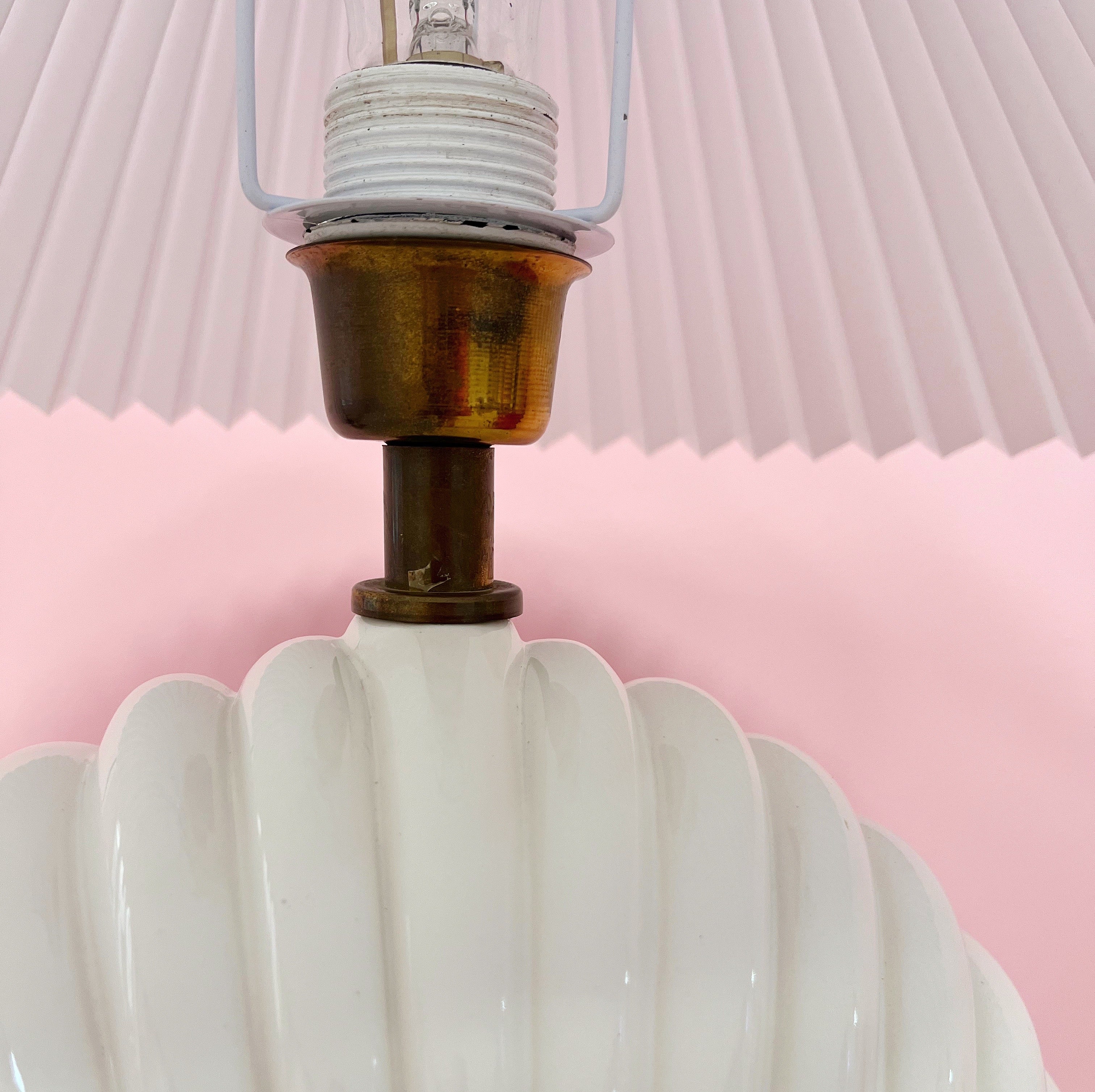 Lampe coquillage, Art Deco, made in Italy, années 80