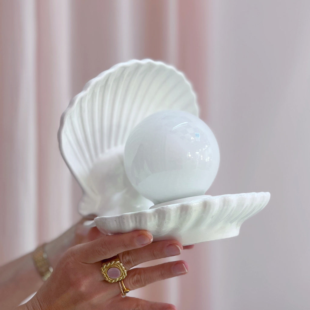 Lampe coquillage vintage, Europe, années 70