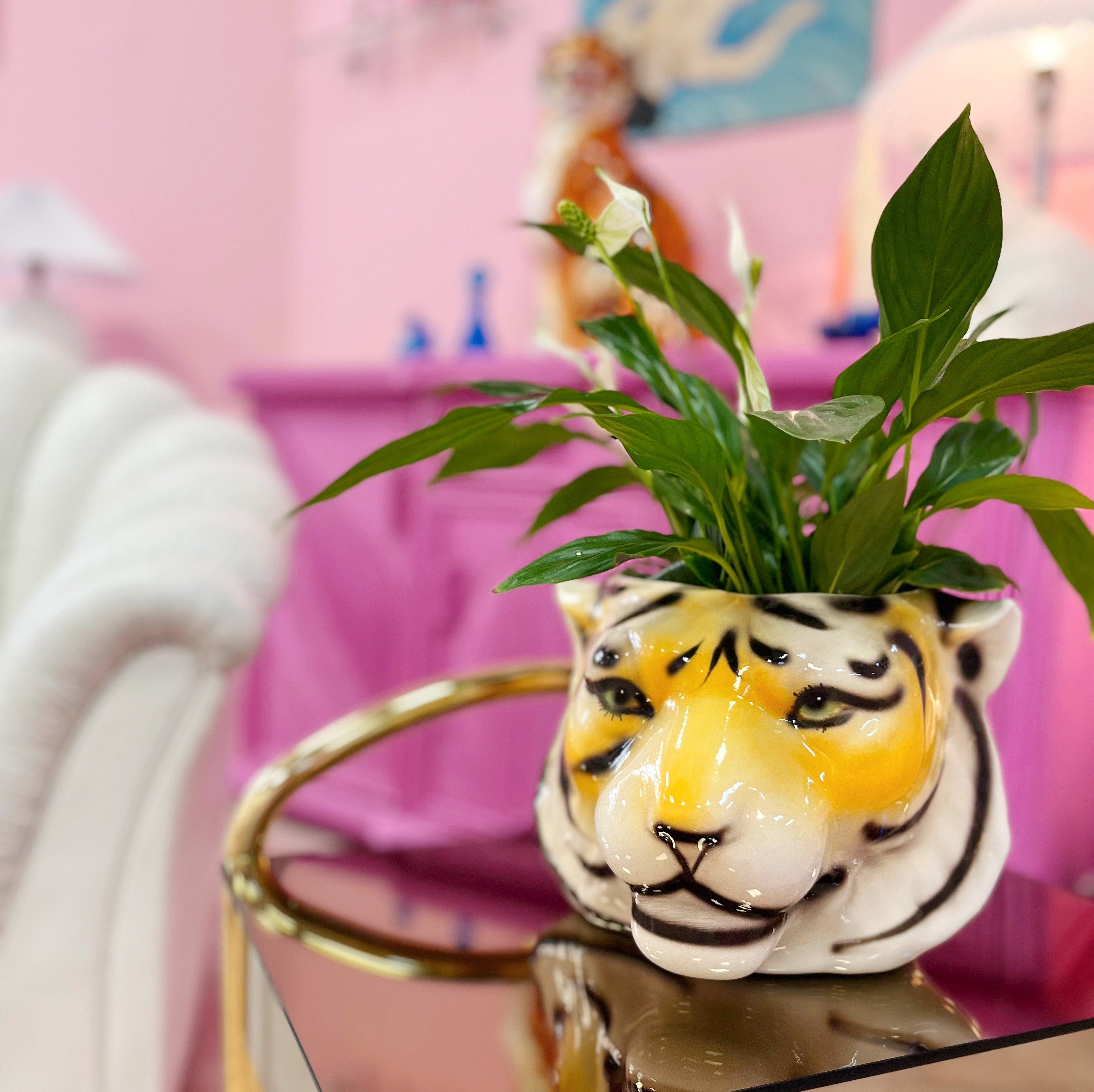 Cache-pot tigre vintage