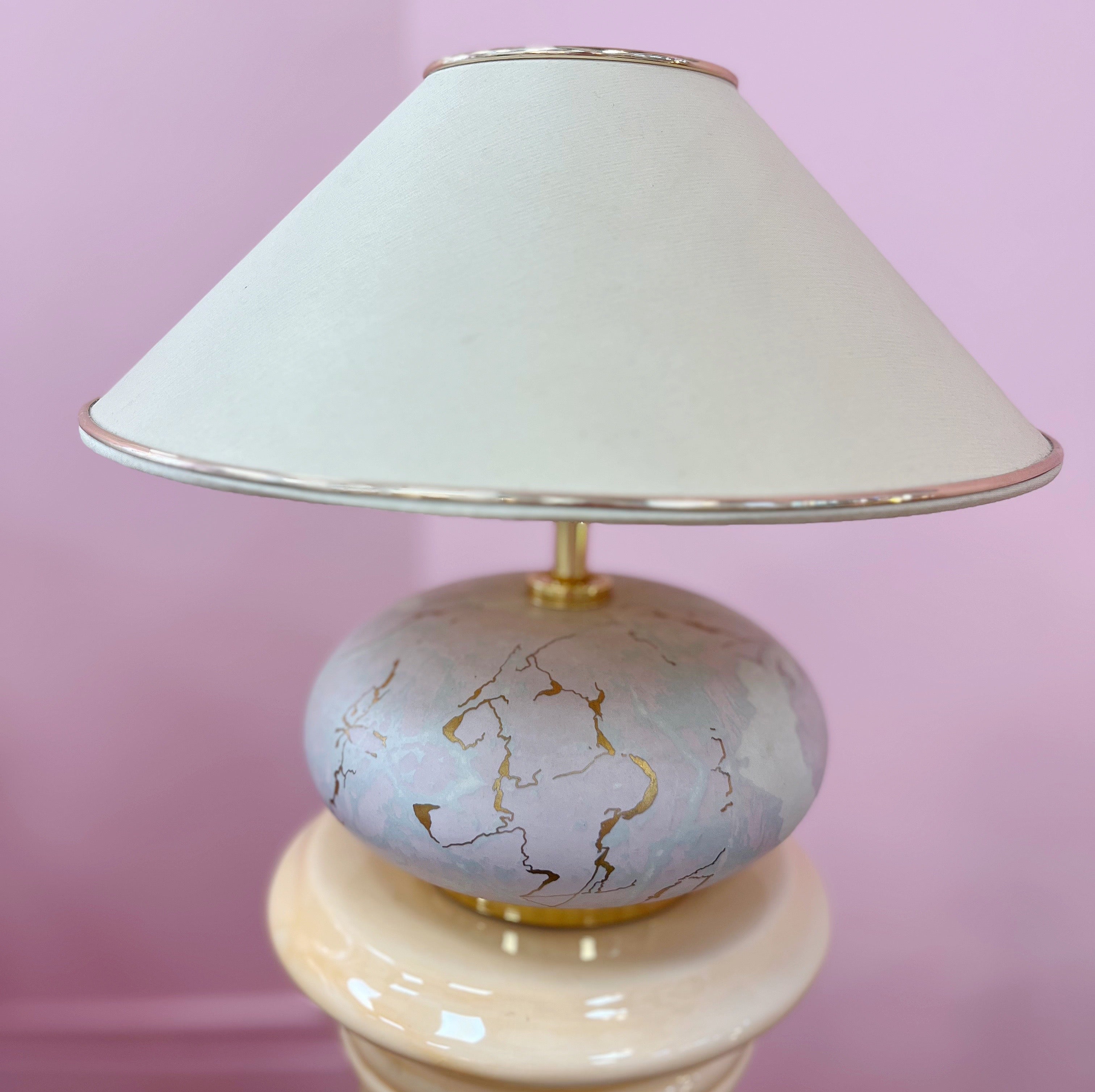 Lampe en Céramique Pastel – Années 80