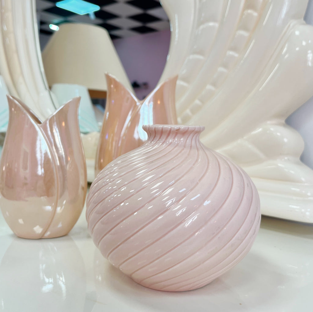 Vase twist beige rosé