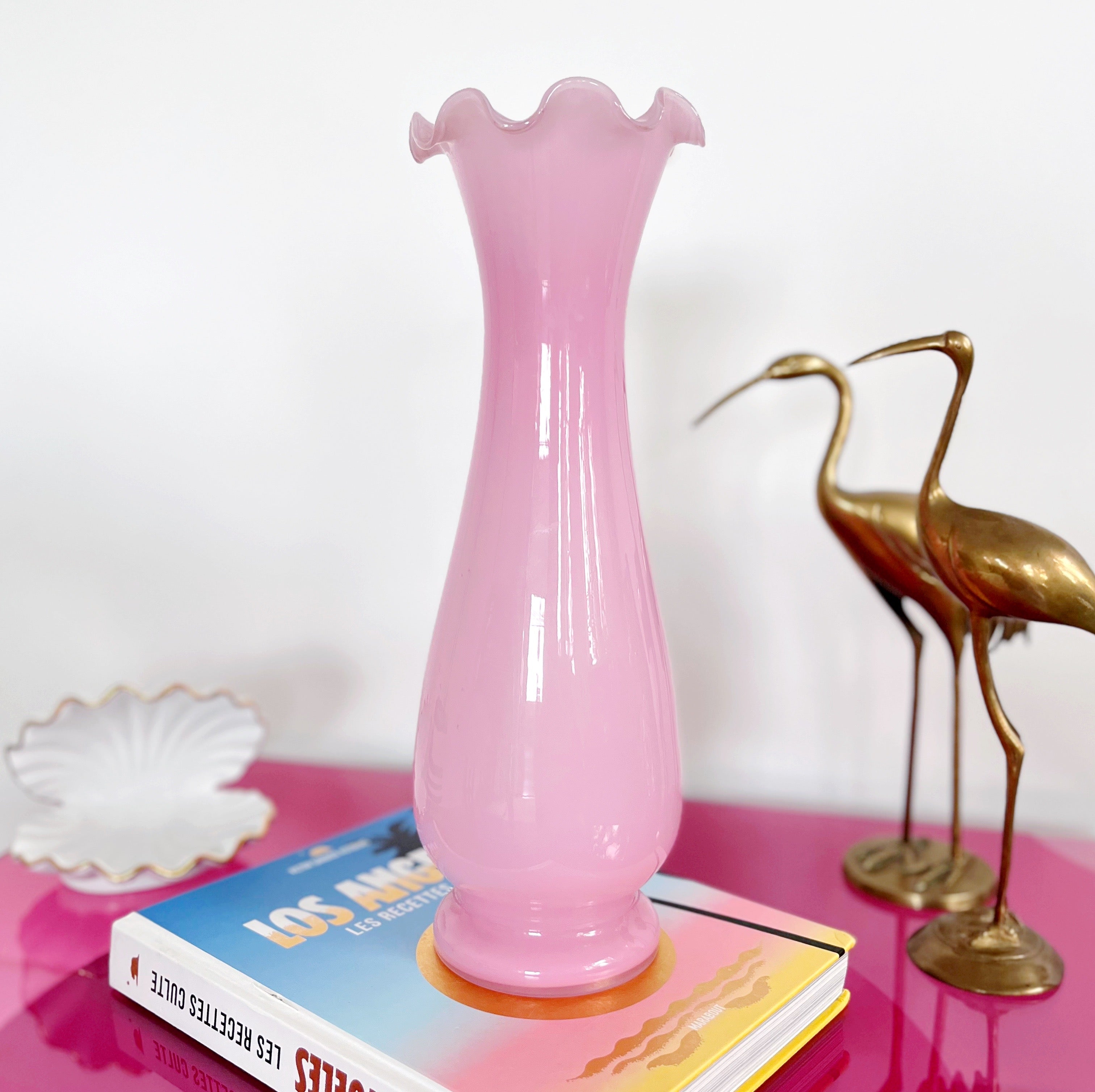 Vase rose corolle vintage