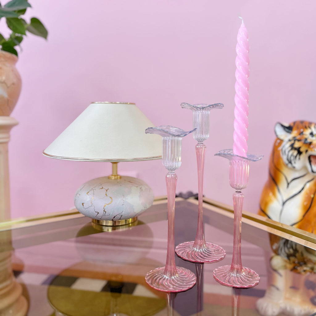 Trio de Bougeoirs Vénitiens – VINCIPROVA Murano Glass - 60’s