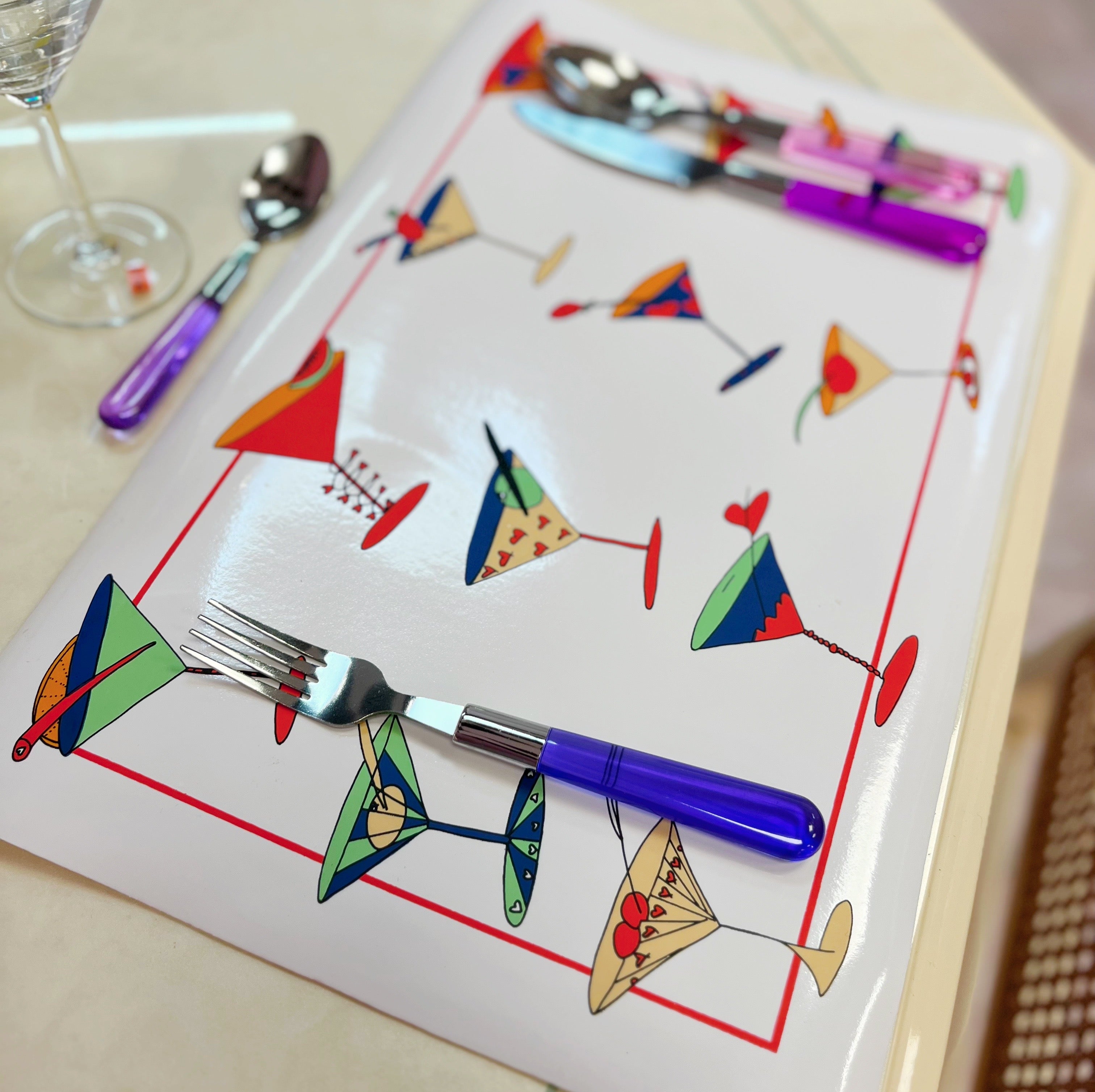 Sets de table cocktails 80s