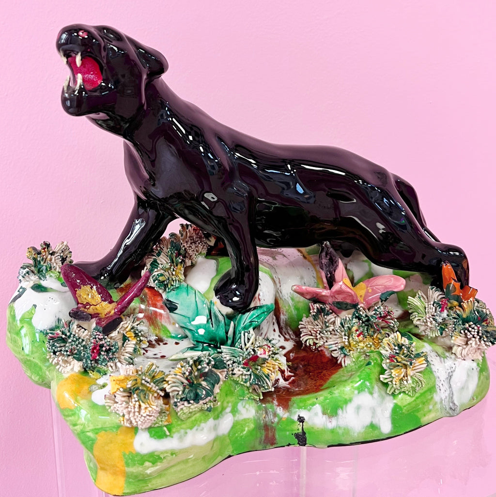 Panthère noire 60s signée Vallauris