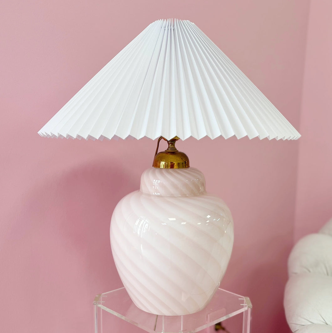 Lampe tourbillon rose Italie 80