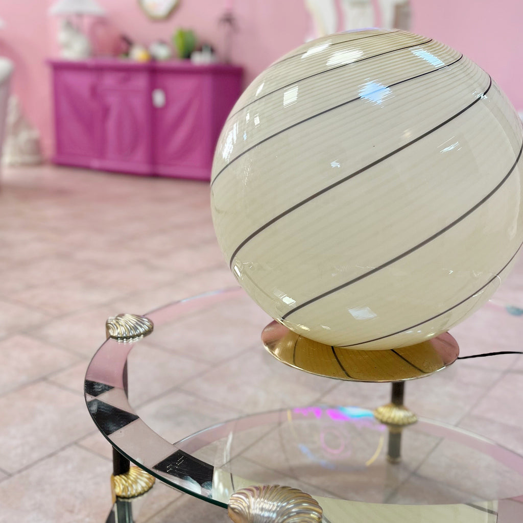 Grande lampe sphère en verre de Murano, années 70