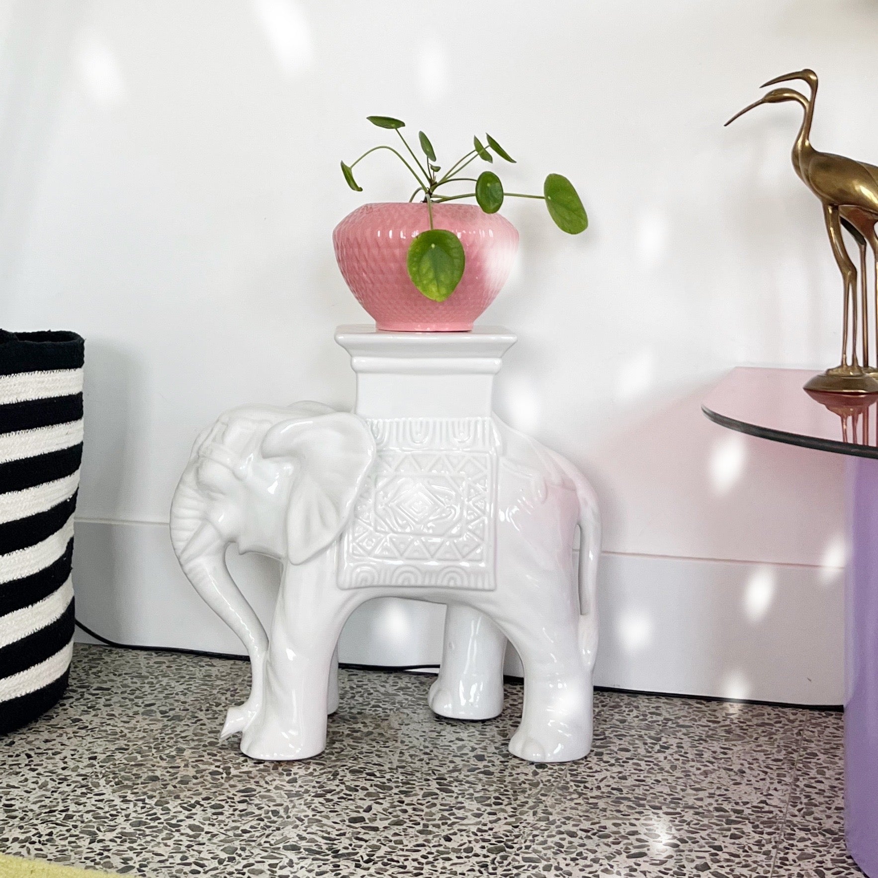 Porte-plante éléphant vintage