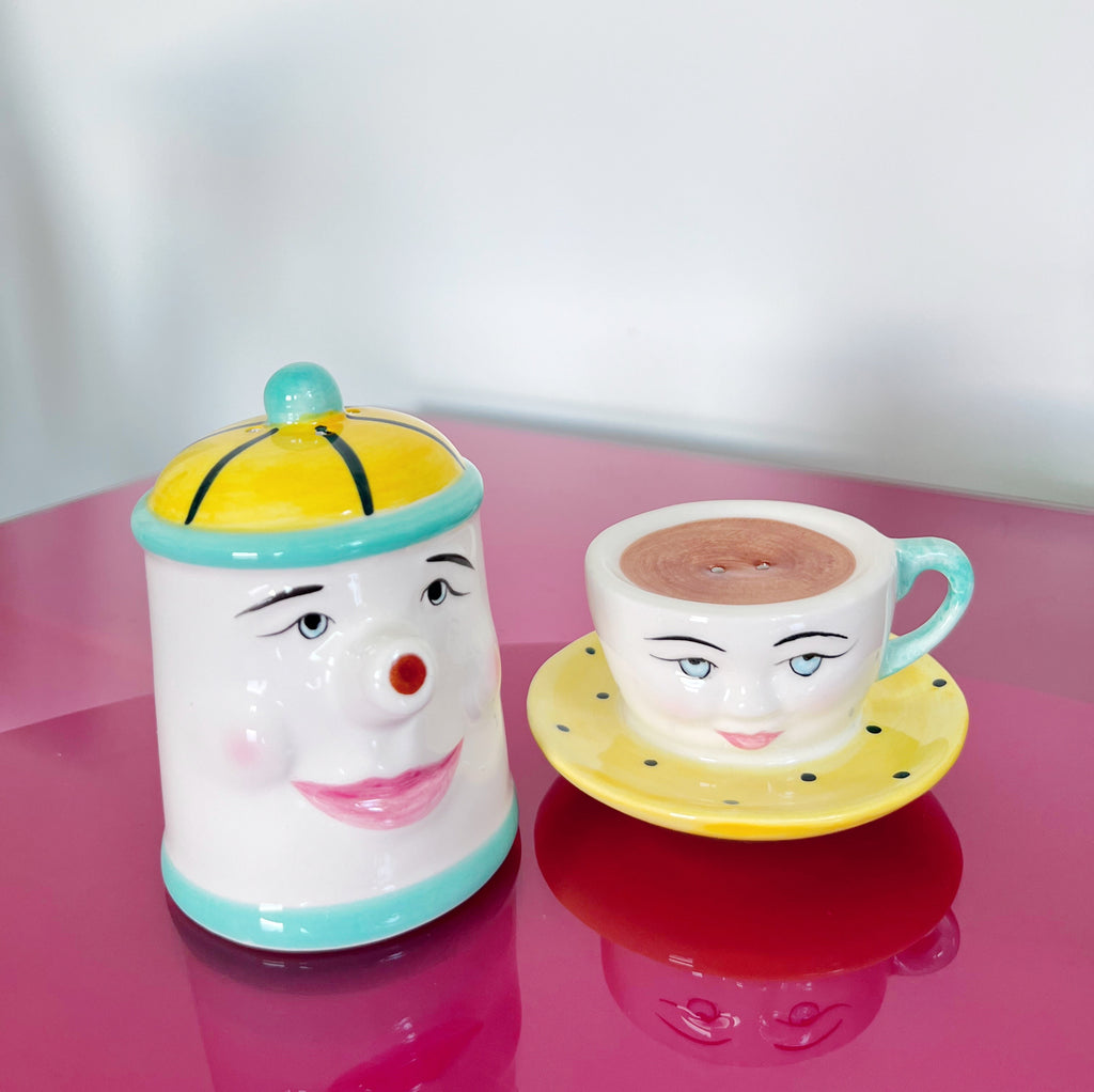 Salière & poivrière visage 80’s