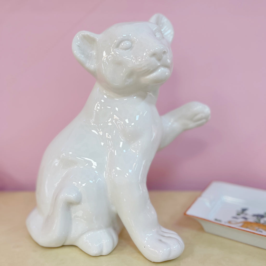 Panthère en Céramique Émaillée – Années 80