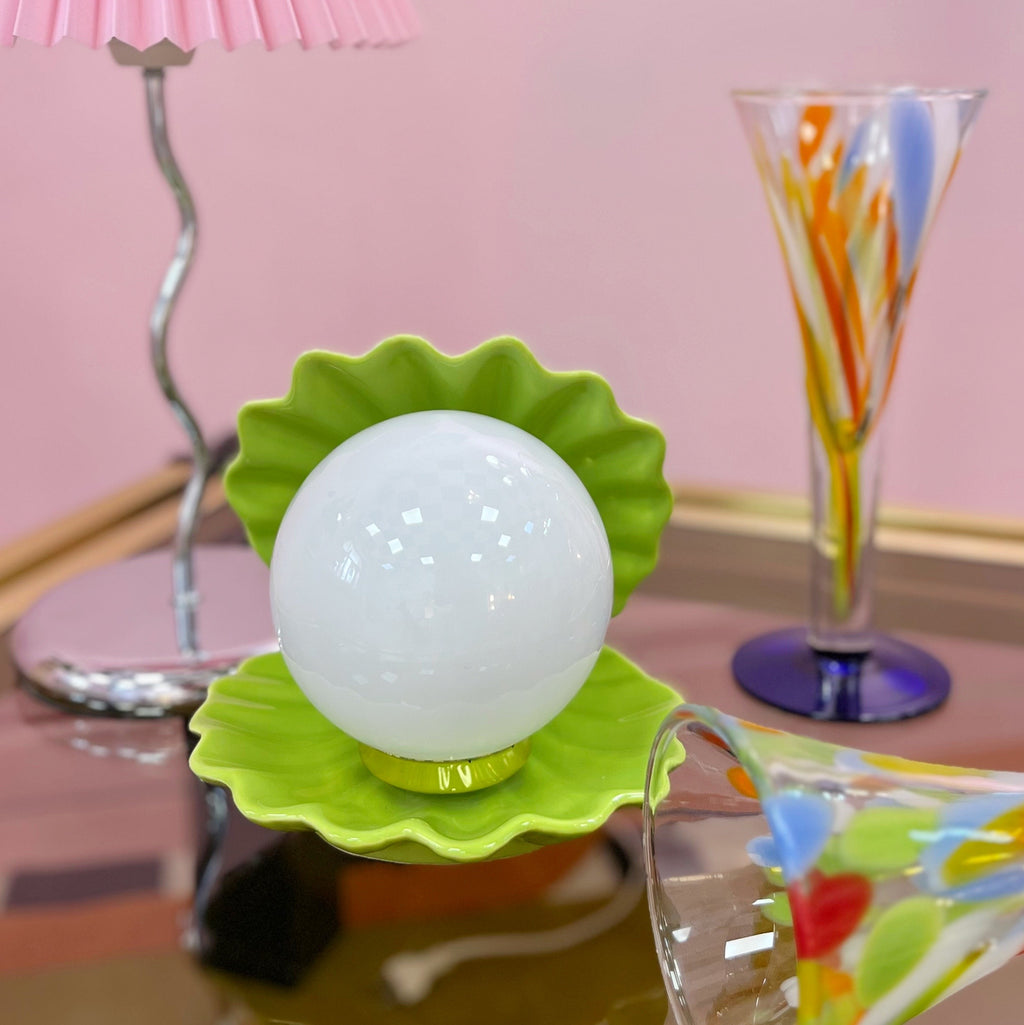 Lampe Coquillage Verte – Années 80