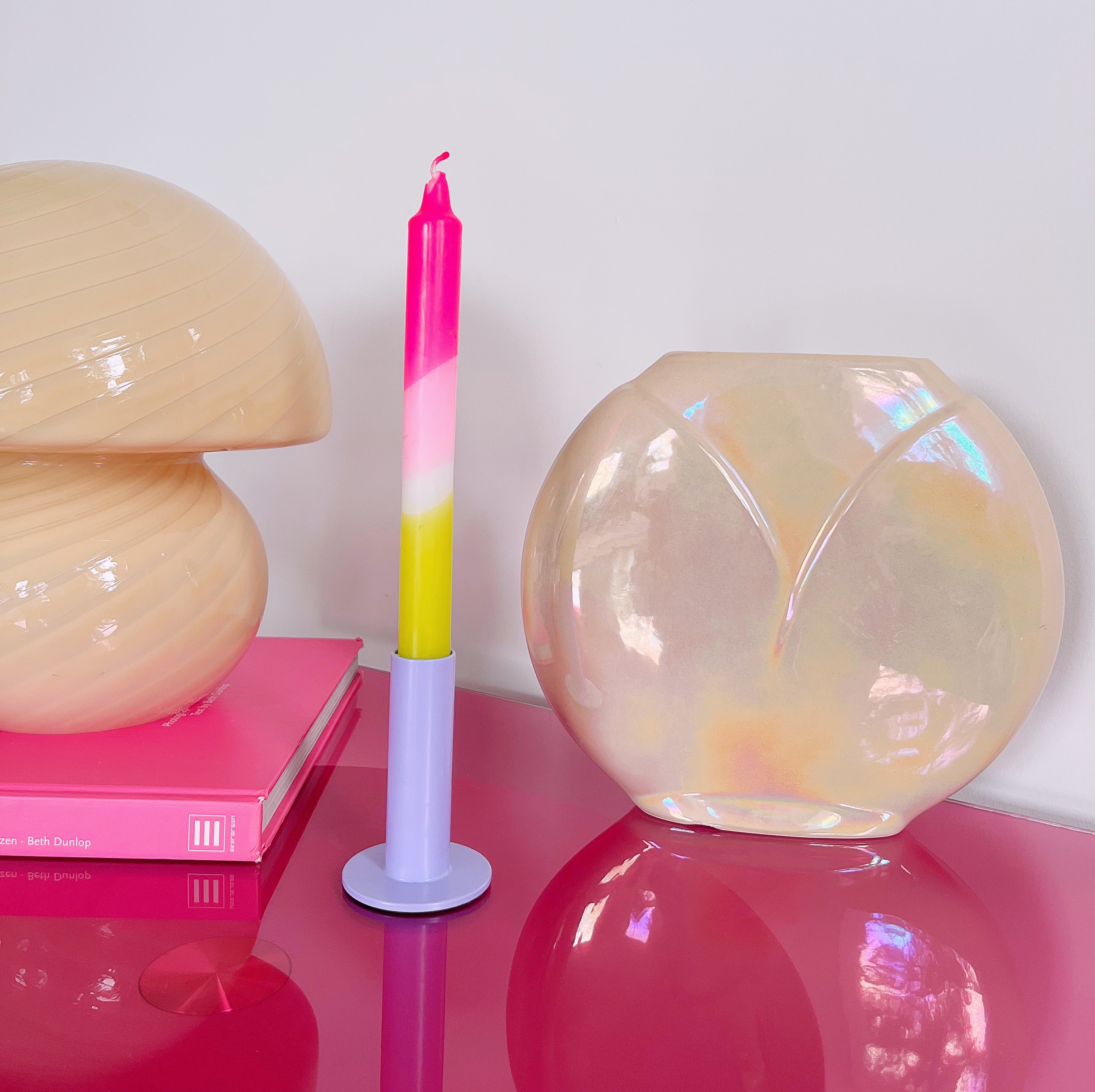 Vase iridescent annees 80