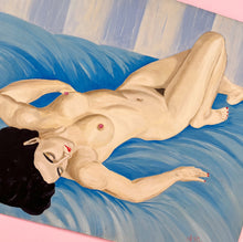 Charger l&#39;image dans la galerie, Toile Femme aux draps bleus

