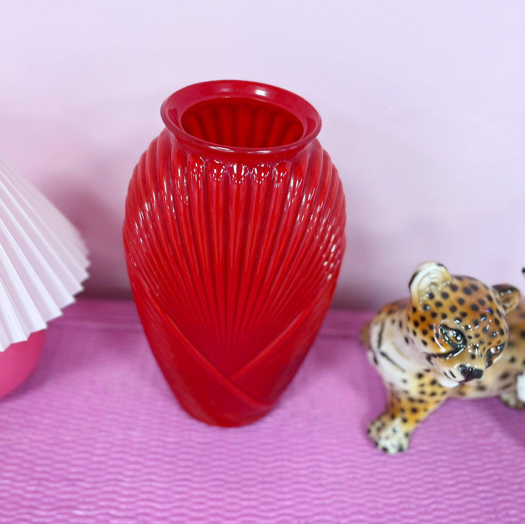 Vase Anchor Hocking 80s rubis