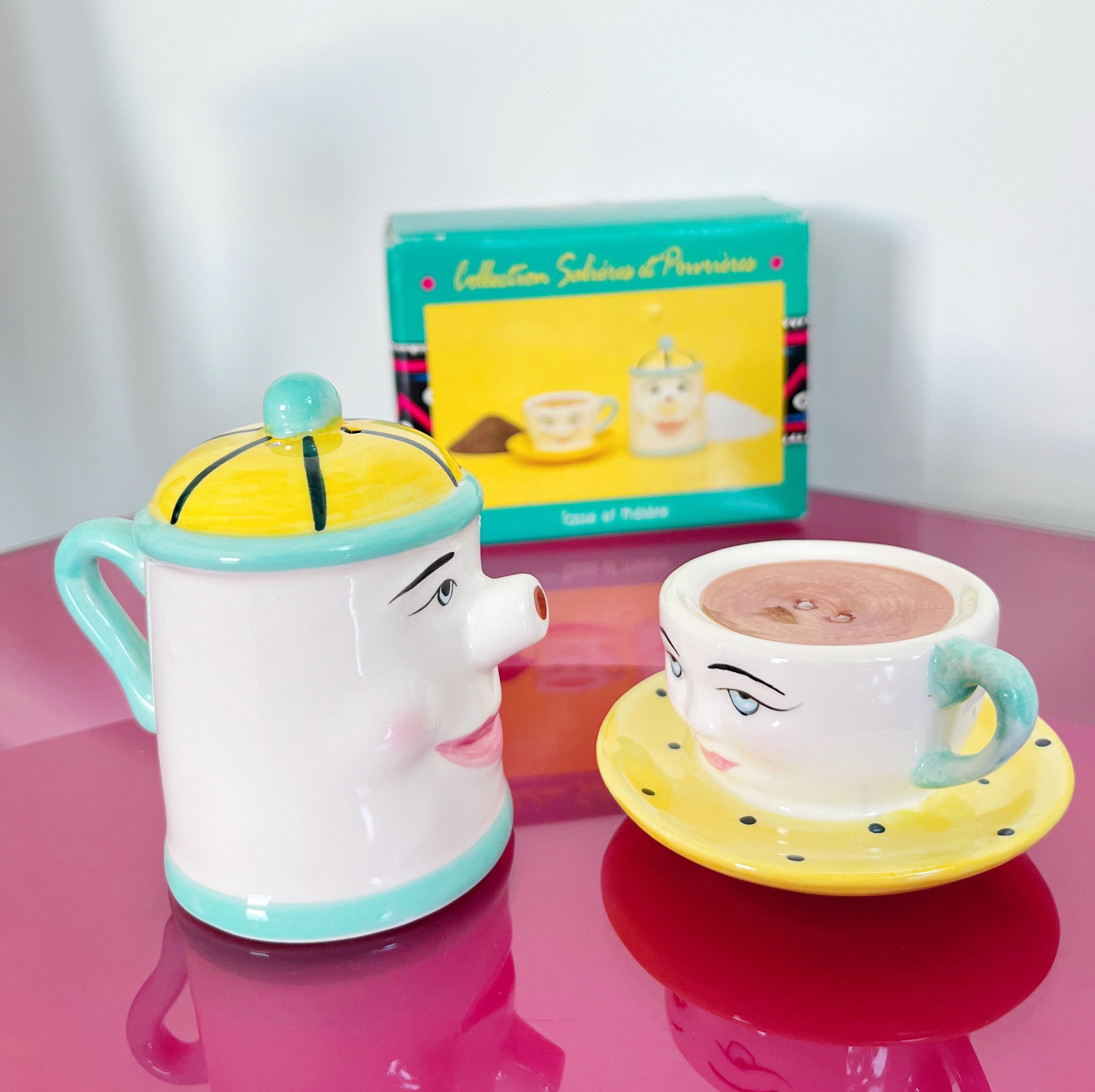 Salière & poivrière visage 80’s