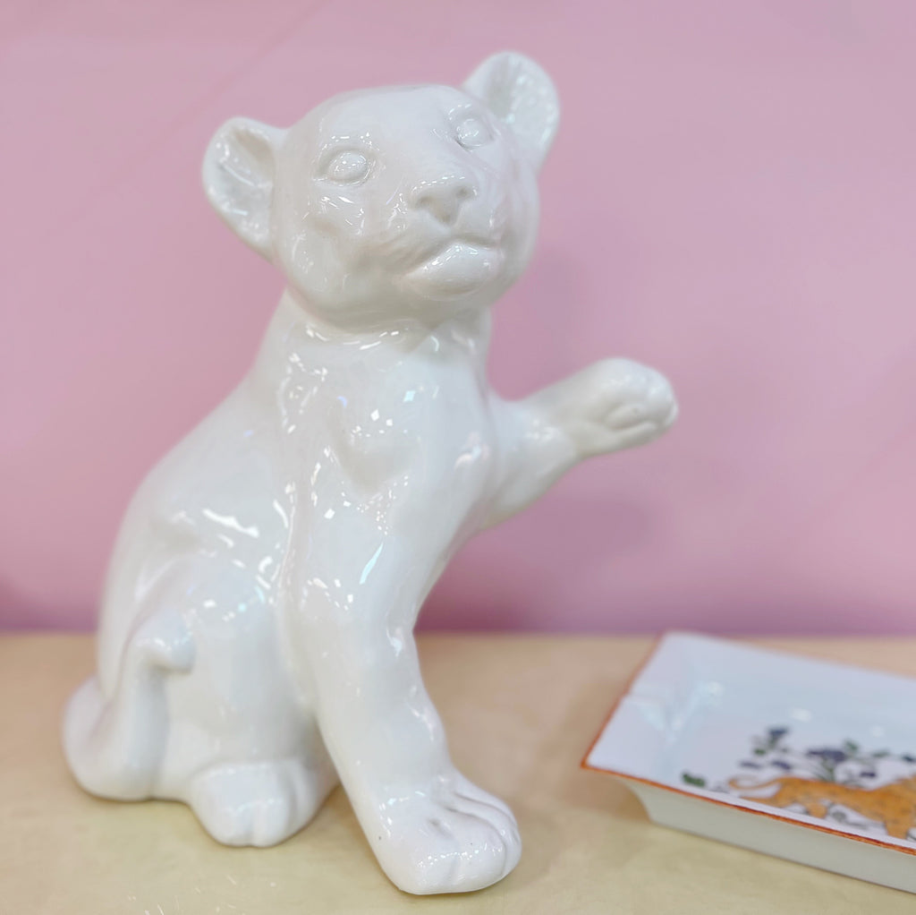 Panthère en Céramique Émaillée – Années 80