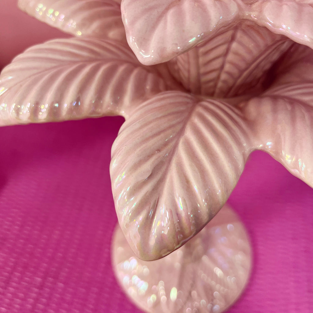 Lampe palmier rose, années 70