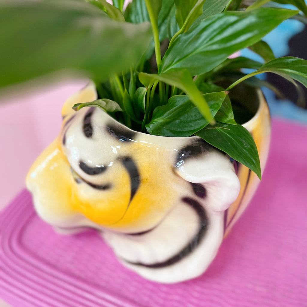 Cache-pot tigre vintage