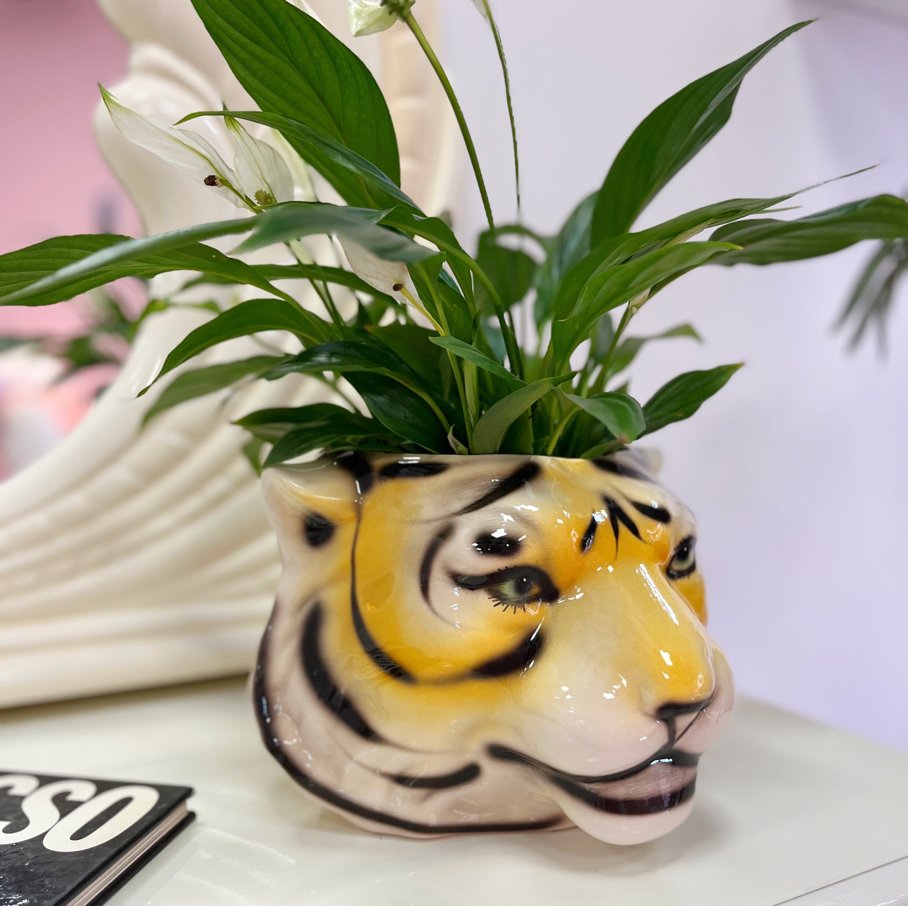 Cache-pot tigre vintage