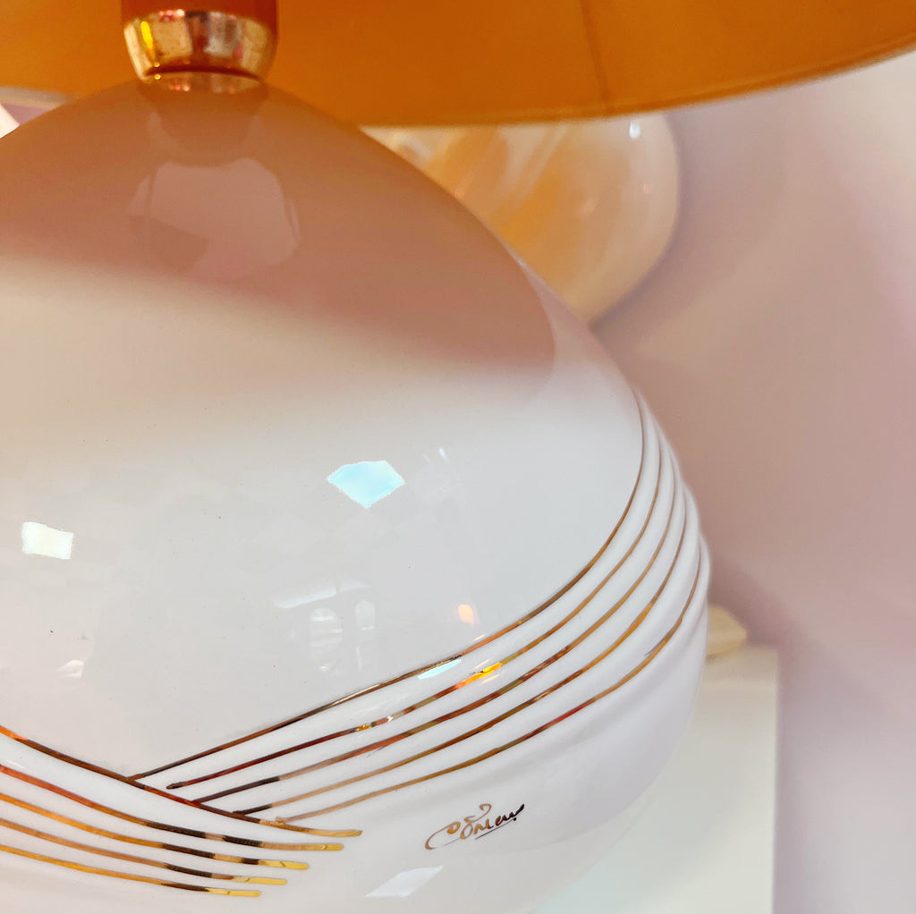 Lampe gold vintage céramique italienne