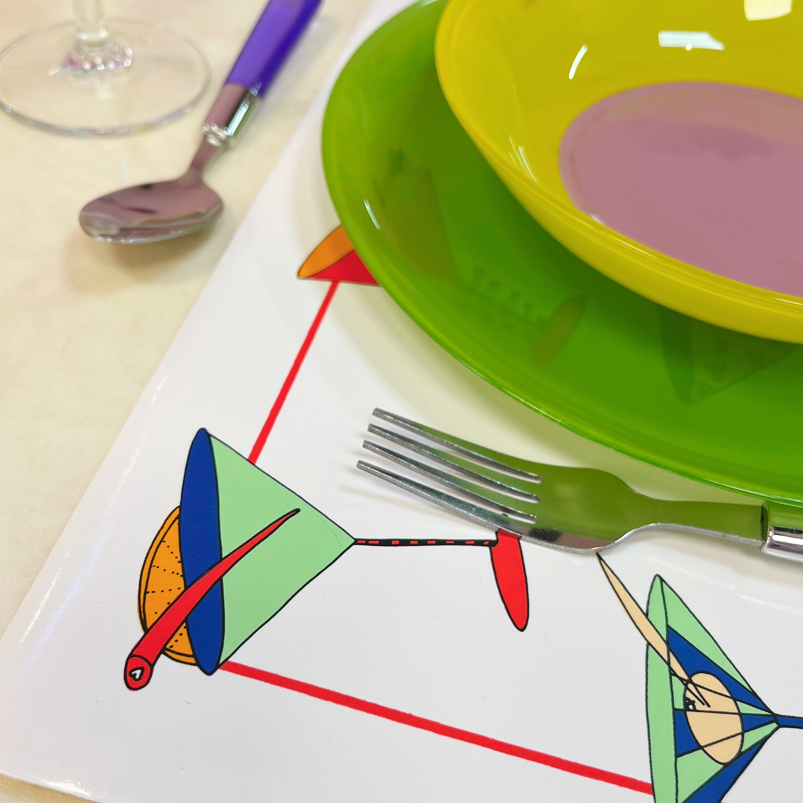 Sets de table cocktails 80s