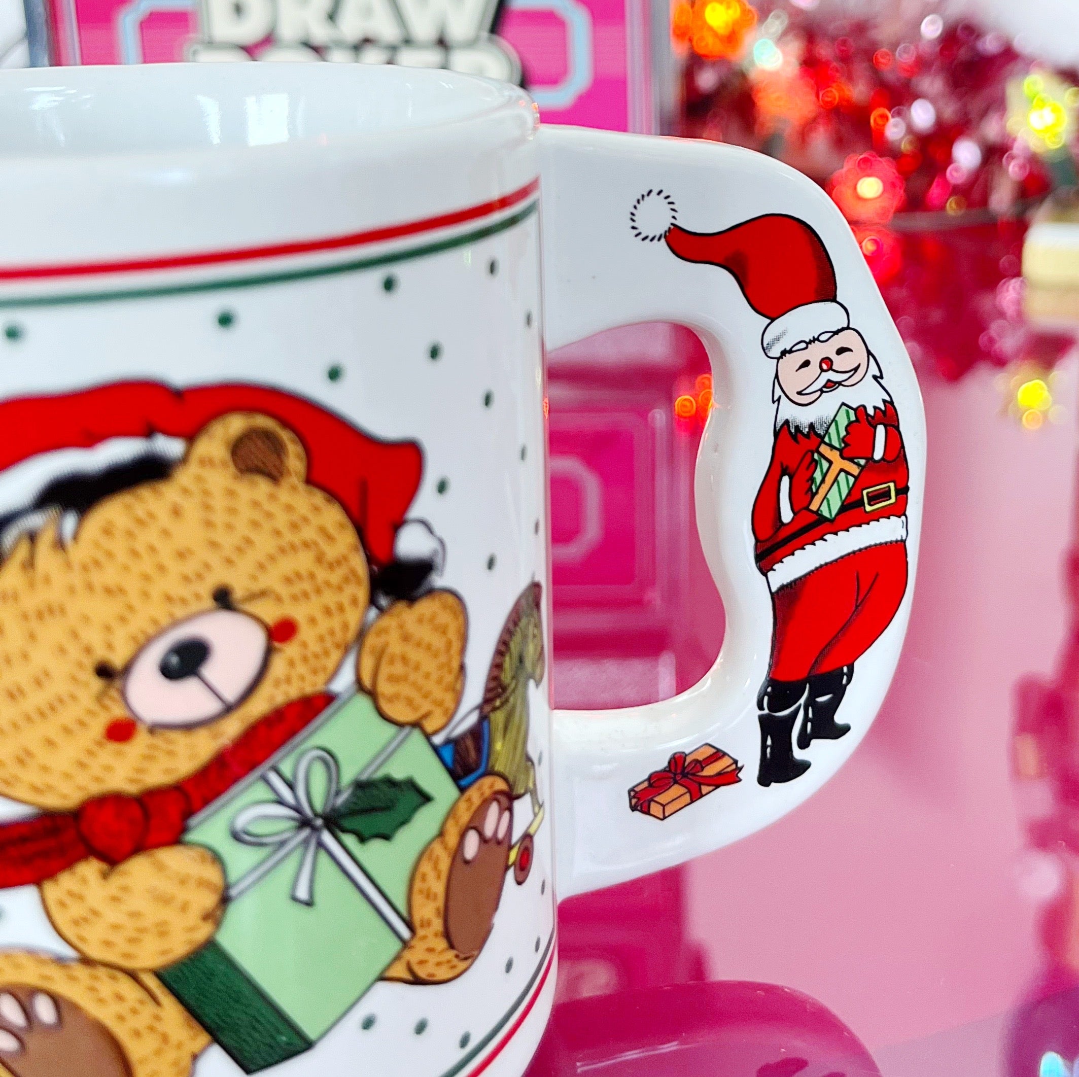 Mug vintage de Noël Teddy Bear