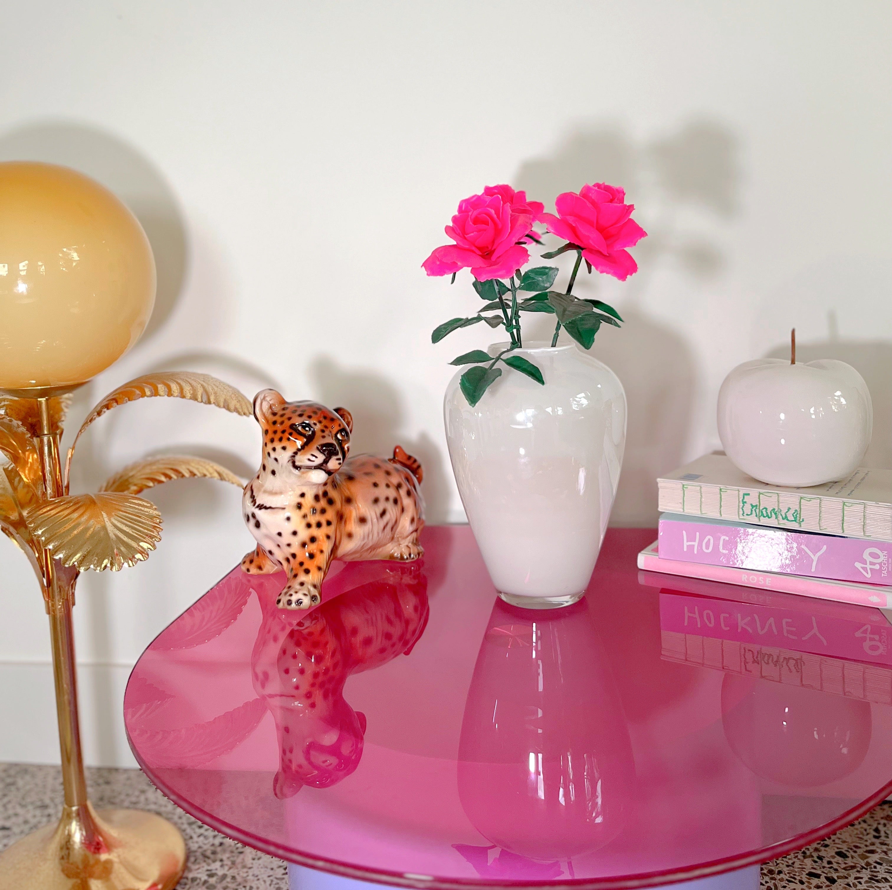 Vase white pearly 80’s