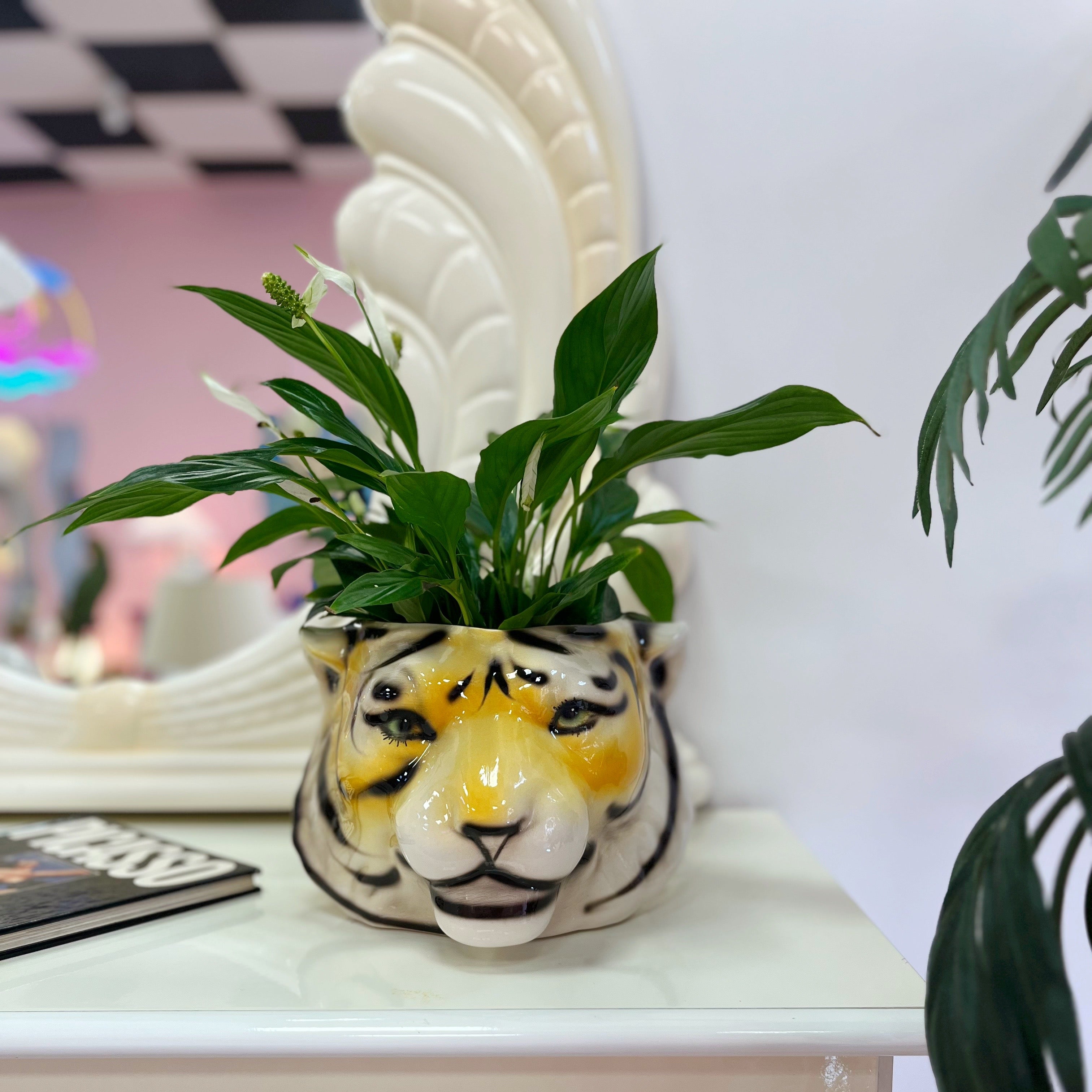 Cache-pot tigre vintage