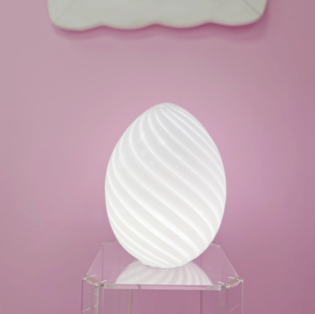 Lampe design œuf Murano - années 70