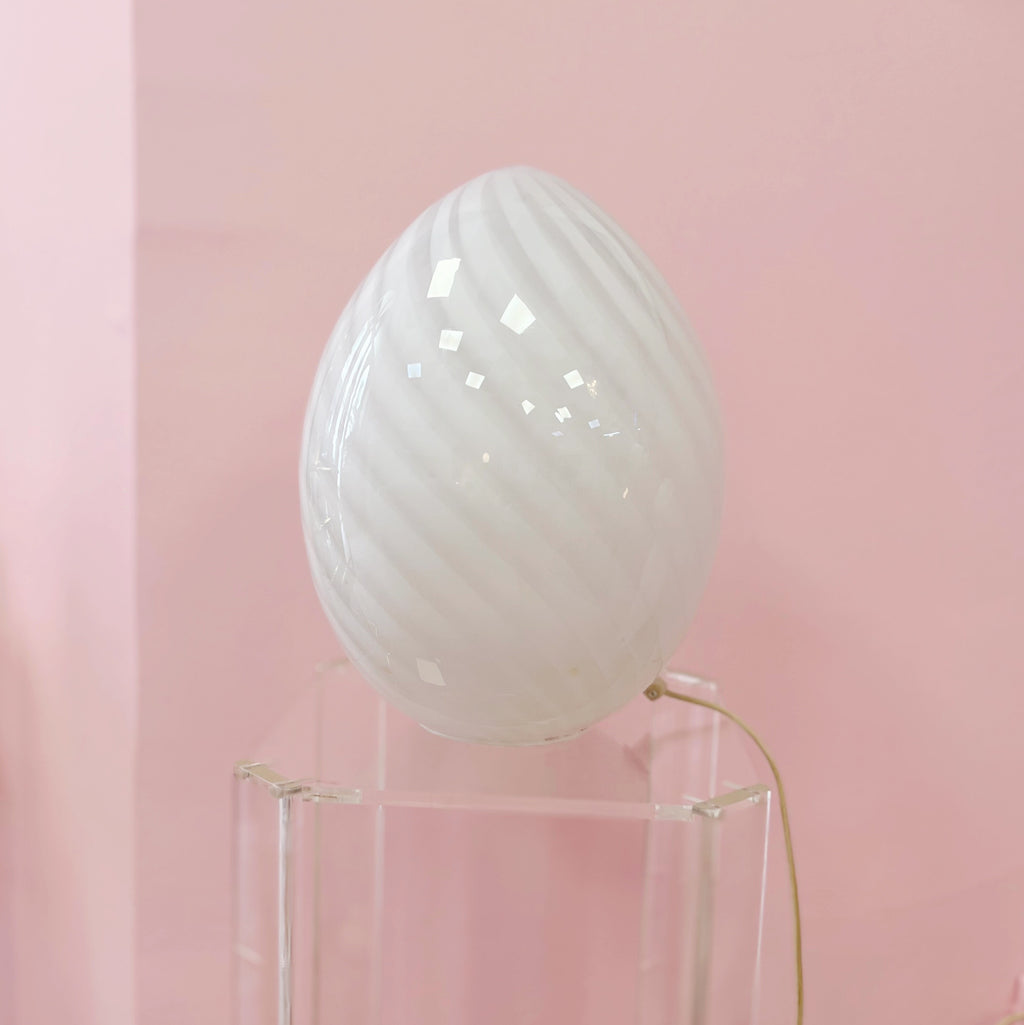 Lampe design œuf Murano - années 70