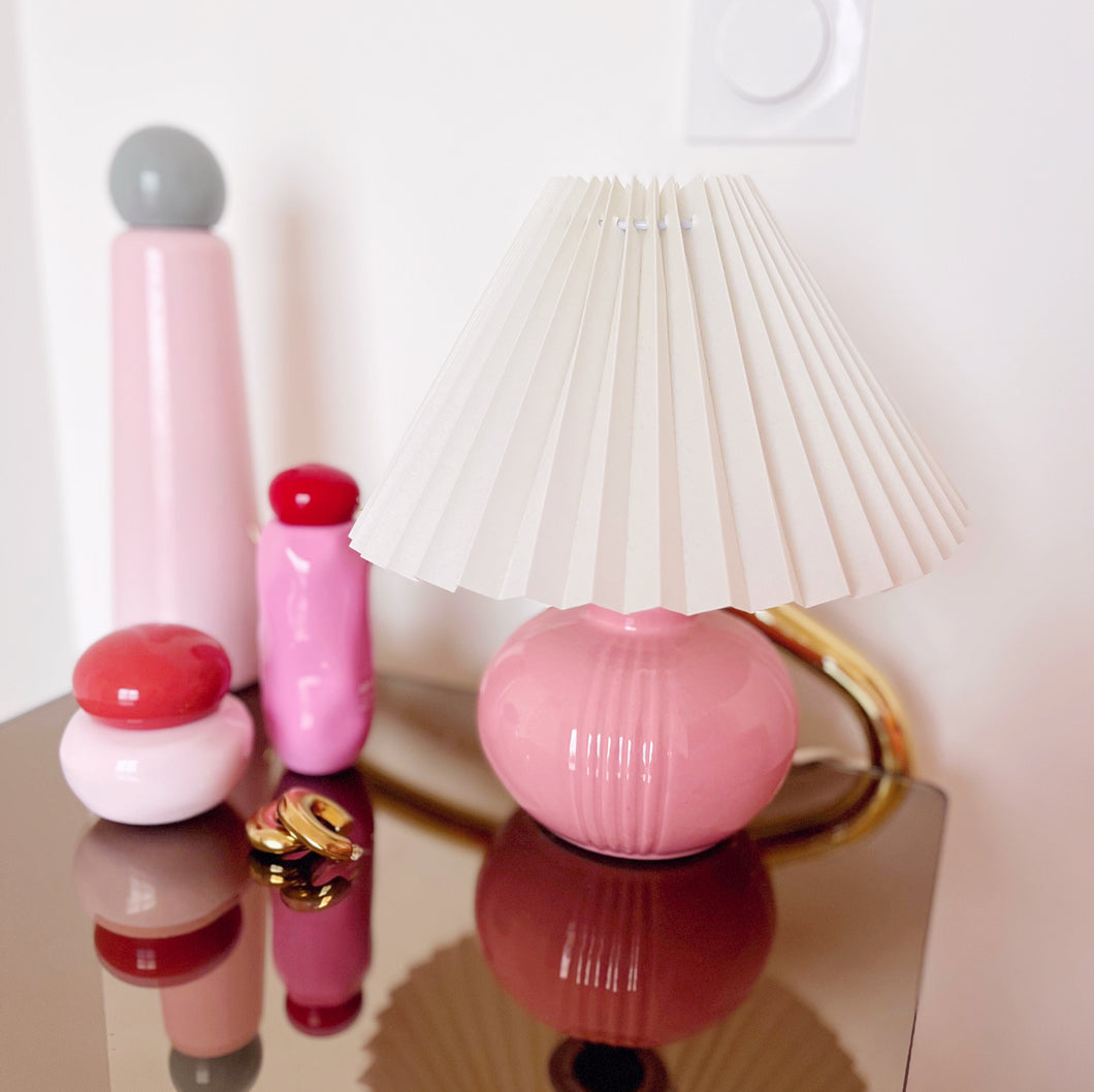 Lampe vintage rose pastel
