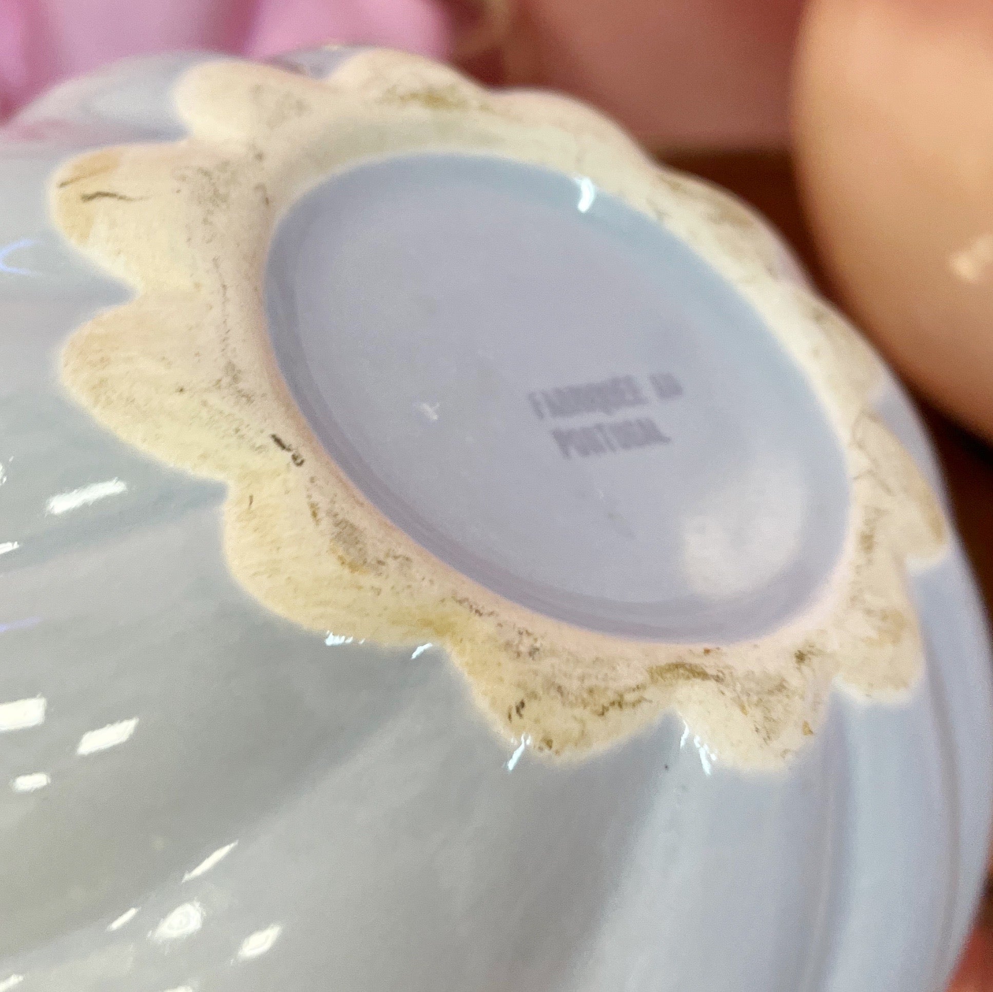 Vase boule twist gris